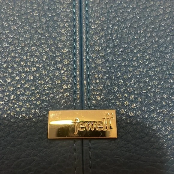 *3 for $30* Vintage Blue Faux Leather Crossbody Wallet Purse - Picture 5 of 5